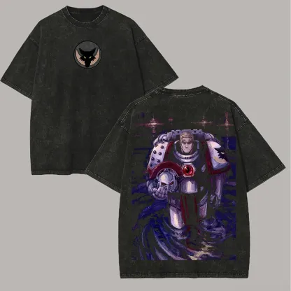 Warhammer 40k Garviel Loken Printed Unisex Washed T-Shirt