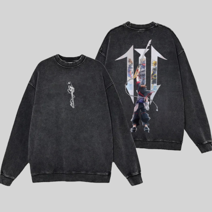 Kingdom Hearts Sora Printed Unisex Washed Sweatshirt