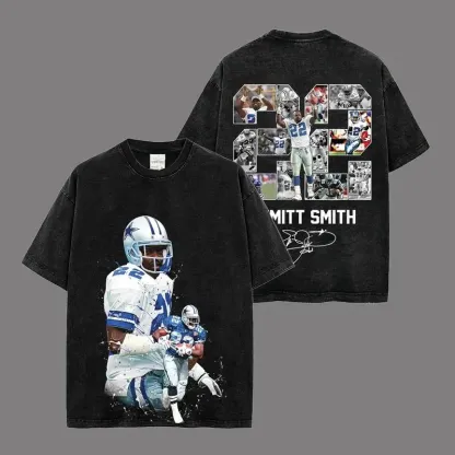 Unisex Fit Washed T-Shirt | Emmitt Smith