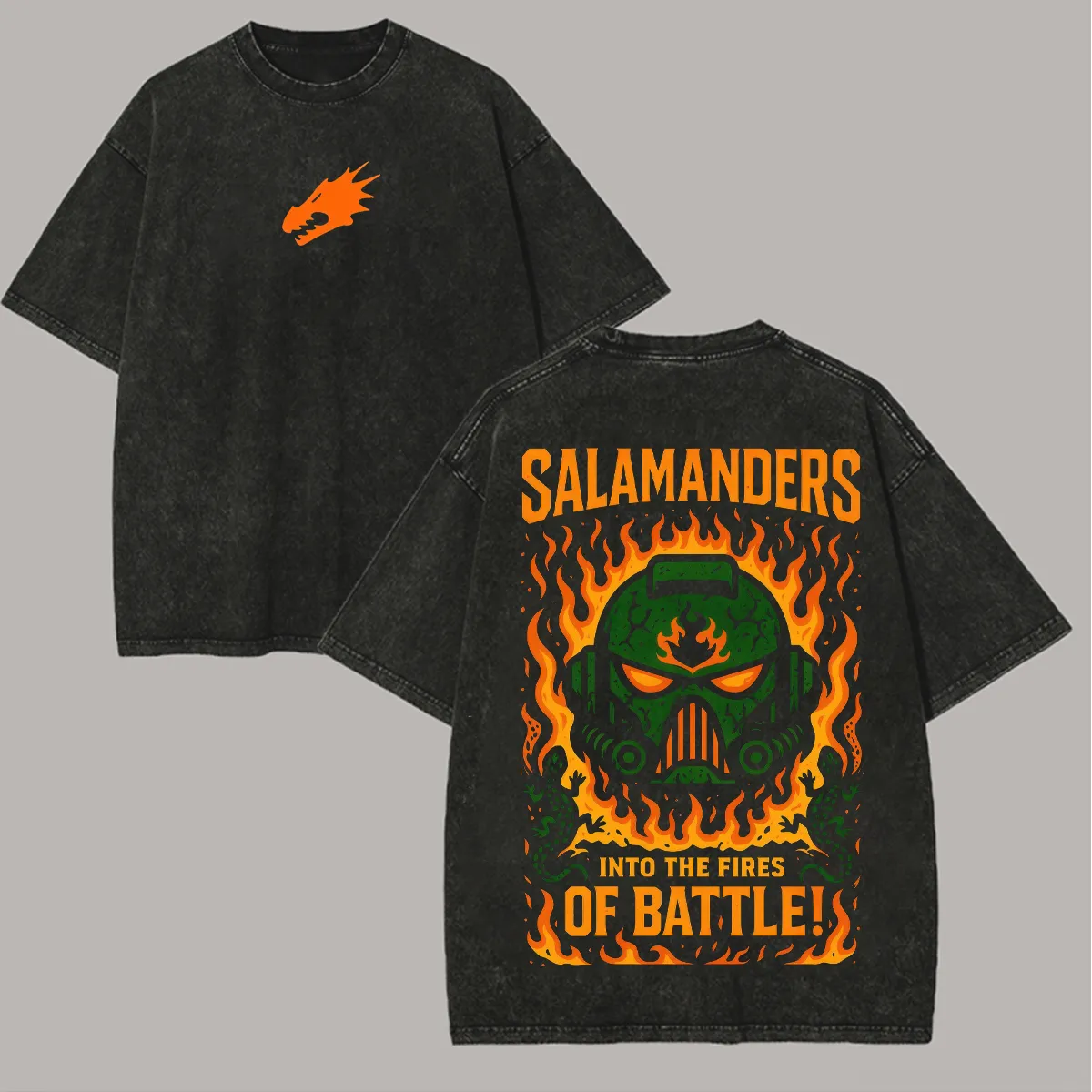 Salamanders Warhammer 40k Unisex Fit Washed T-Shirt 2603018109
