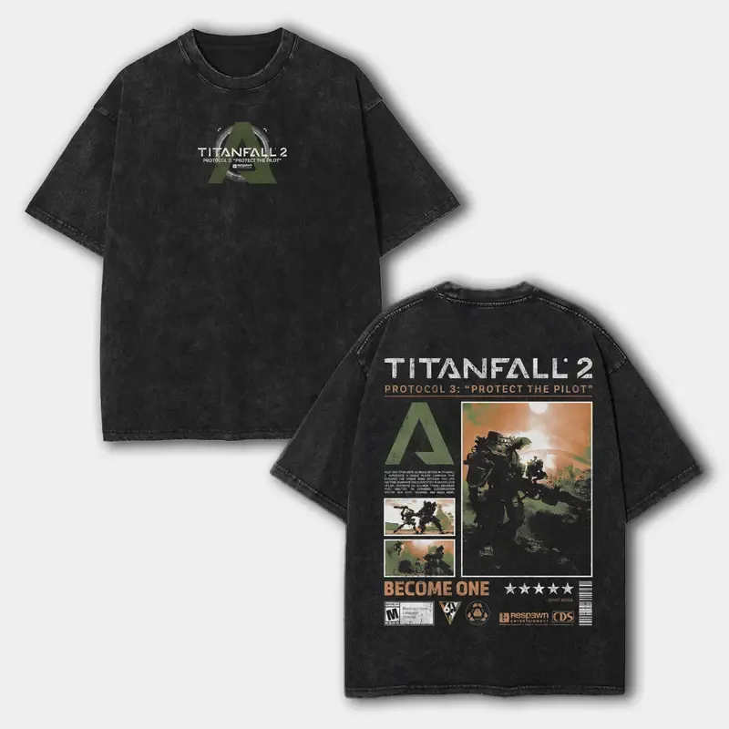 TITANFALL Unisex Fit Washed T-Shirt 2601003431