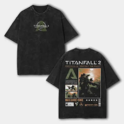 TITANFALL Unisex Fit Washed T-Shirt 2601003431