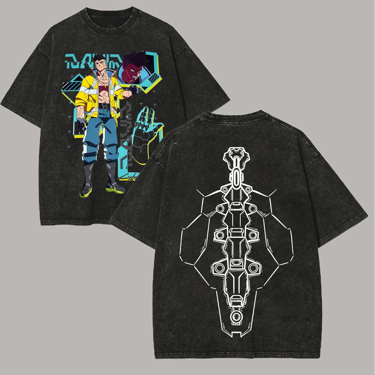 Cyberpunk: Edgerunners Printed Unisex Washed T-Shirt