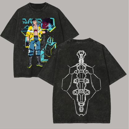 Cyberpunk: Edgerunners Printed Unisex Washed T-Shirt