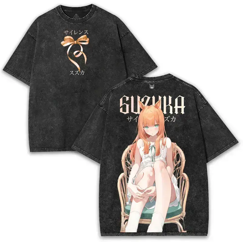 Uma Musume Silence Suzuka Printed Unisex Washed T-Shirt