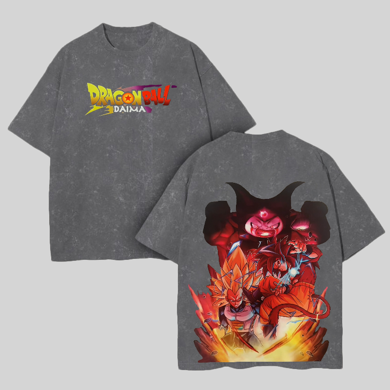 Dragon Ball Daima Printed Men's Washed T-Shirt