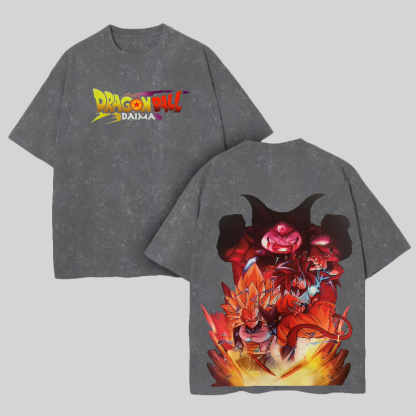 Dragon Ball Daima Printed Men's Washed T-Shirt