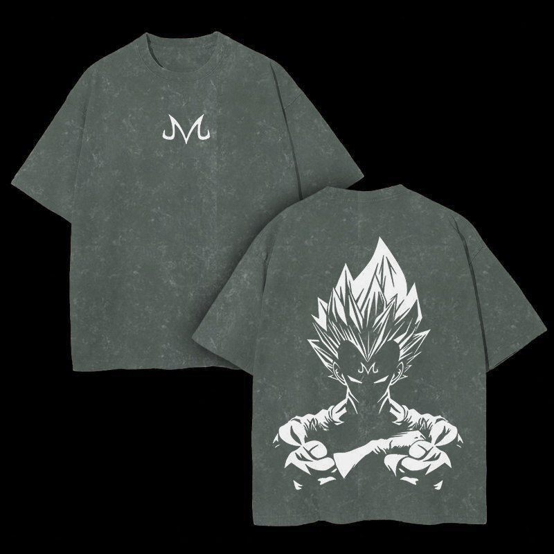 Retro Limited Vegeta Dragon Ball Oversize Washed T-Shirt