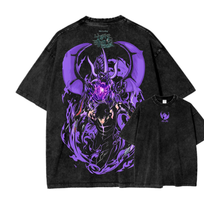 Solo Leveling Printed Unisex Washed T-Shirt