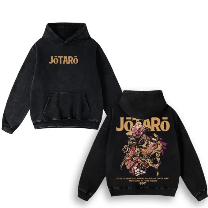 Jotaro KUJO JoJo's Bizarre Adventure Vintage Unisex Washed T-Shirt