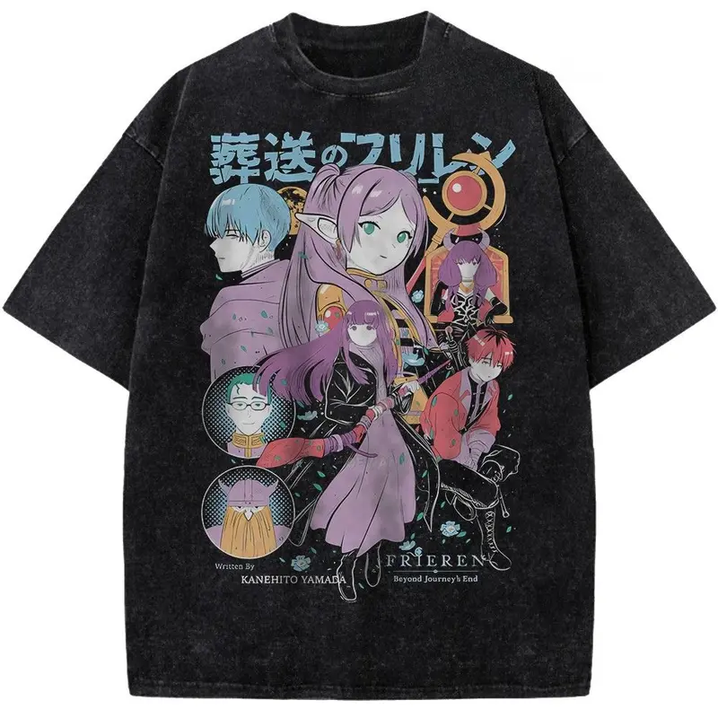Frieren Printed Unisex Washed T-Shirt