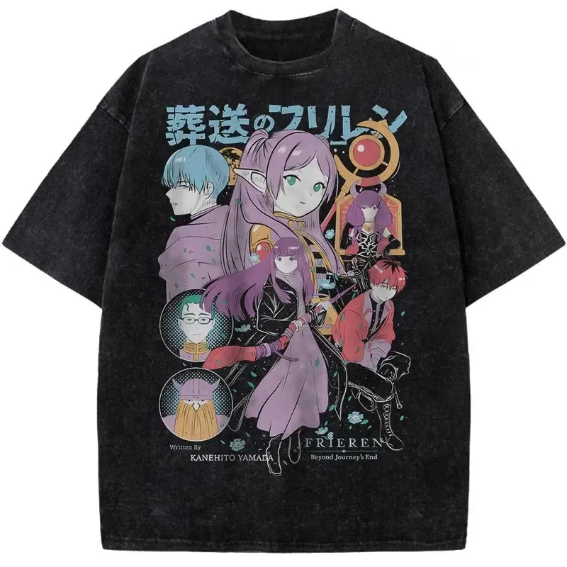 Frieren Printed Unisex Washed T-Shirt