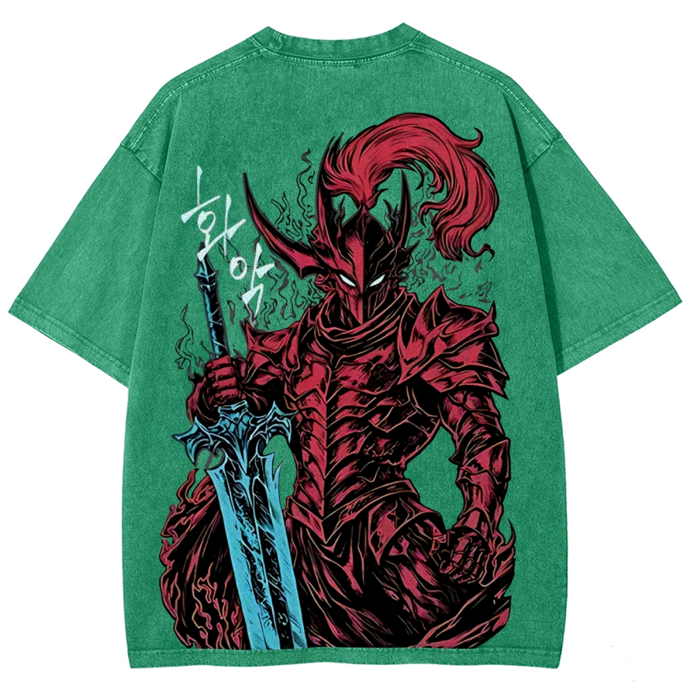 Igris Solo Leveling Vintage Unisex Washed T-Shirt