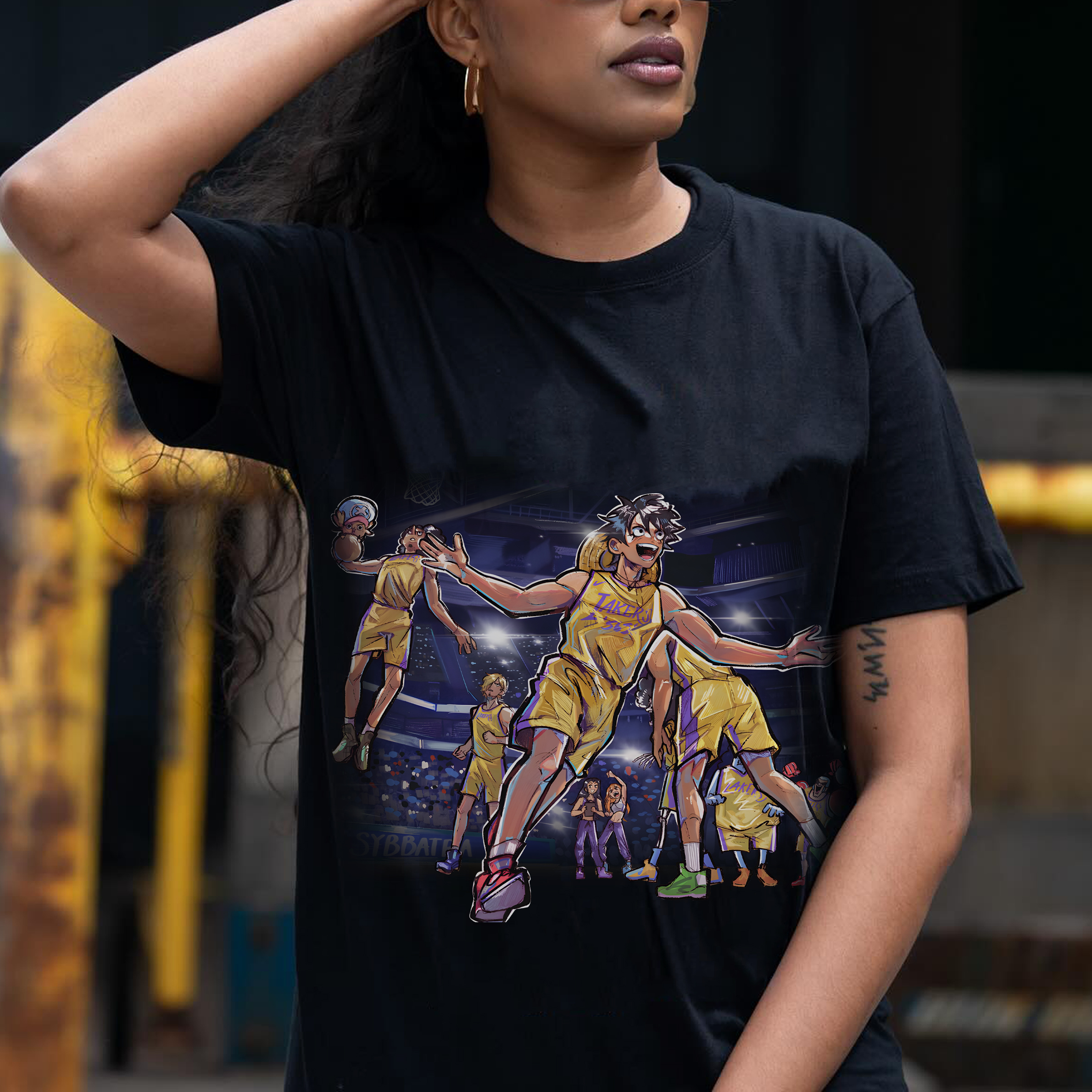 Unisex Vintage Tee丨 Lakers X One Piece Tee