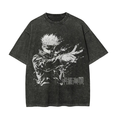 Jujutsu Kaisen Satoru Gojo Oversize Washed T-Shirt