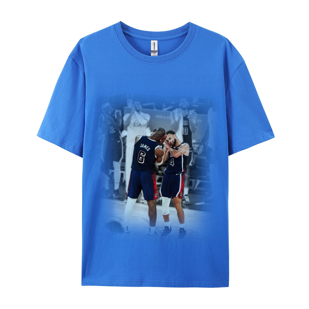 Unisex-Adult Ultra Cotton Washed T-Shirt Graphic USA BASKETBALL 2024 USA TEE