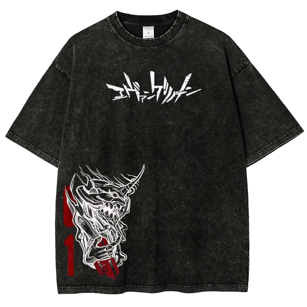 Eva Unit-01  Vintage Unisex Washed T-Shirt | Neon Genesis Evangelion