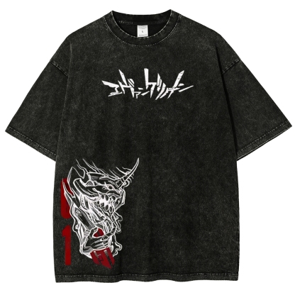 Eva Unit-01  Vintage Unisex Washed T-Shirt | Neon Genesis Evangelion
