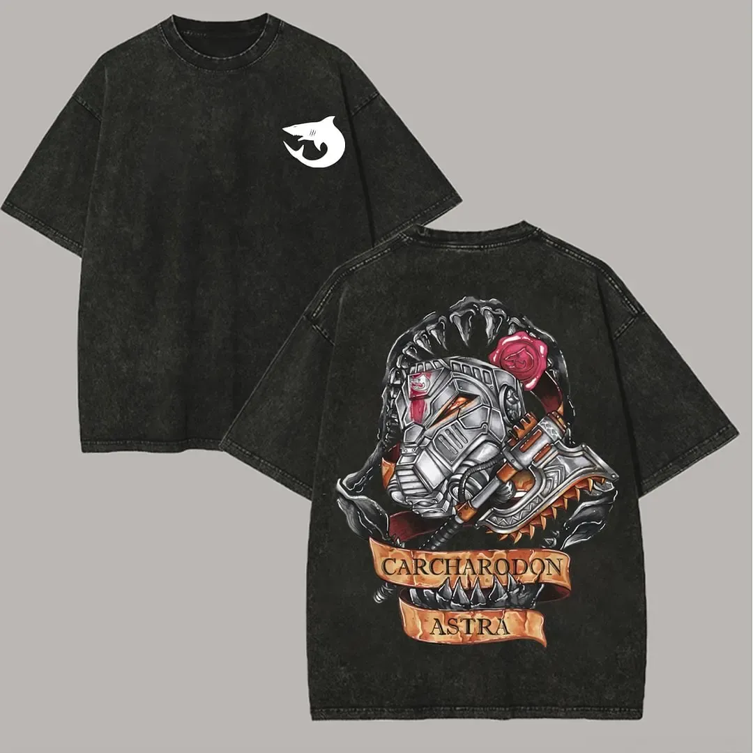Warhammer 40k Carcharodons  Printed Unisex Washed T-Shirt