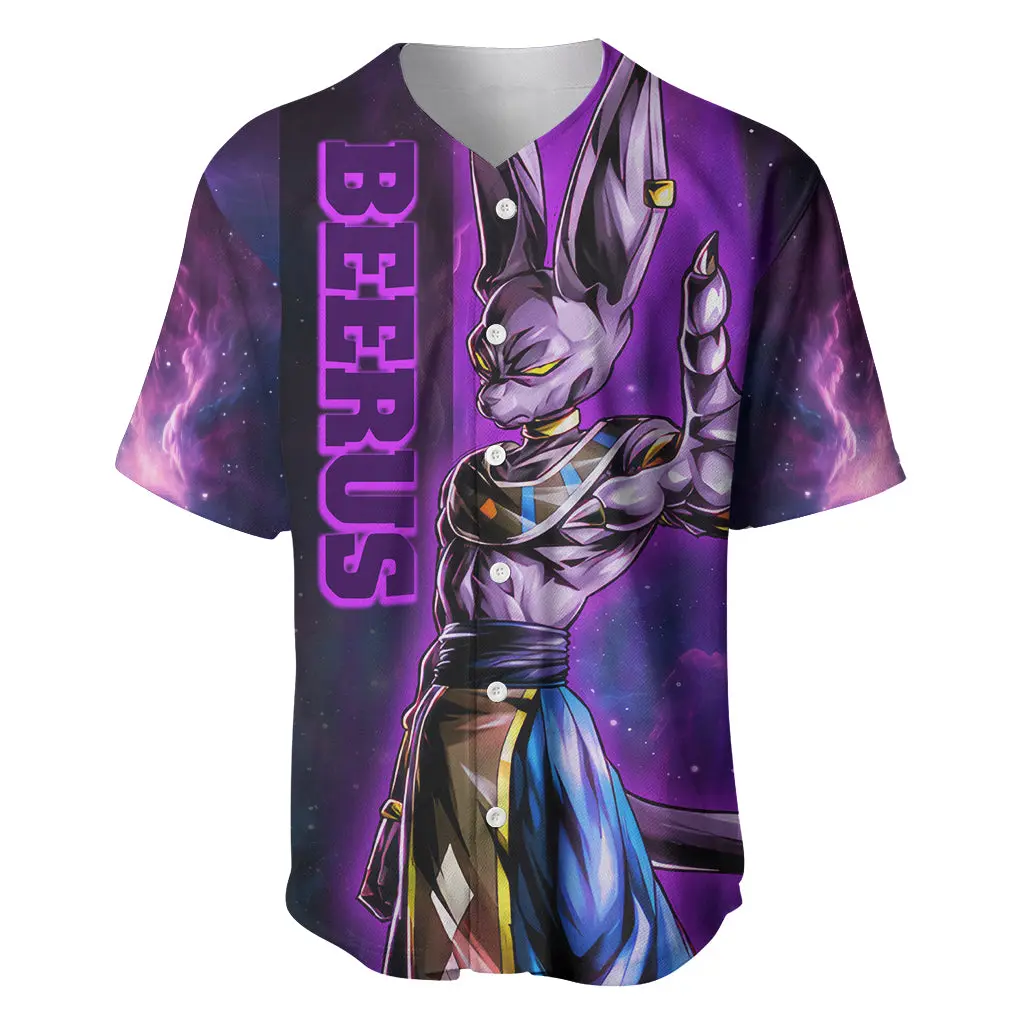 Beerus Dragon Ball Z  Baseball Jersey