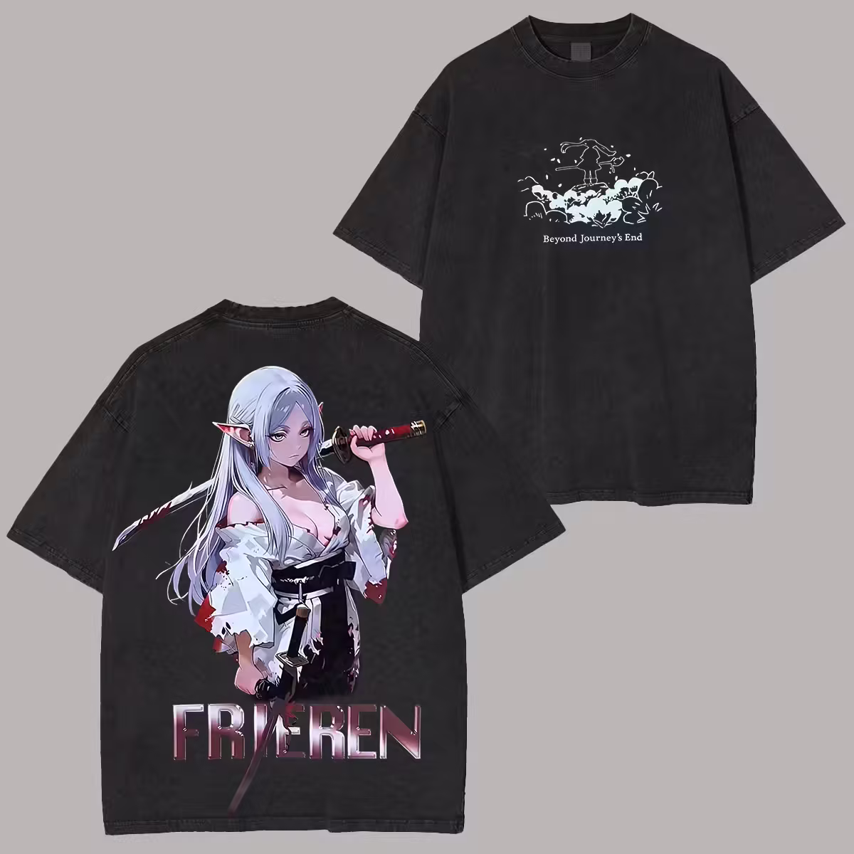 Frieren: Beyond Journey's End Printed Unisex Washed T-Shirt