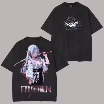 Frieren: Beyond Journey's End Printed Unisex Washed T-Shirt
