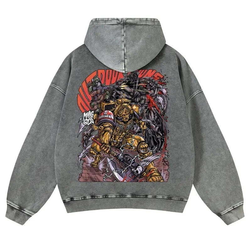 Warhammer 40k Vintage Unisex Washed Hoodies 