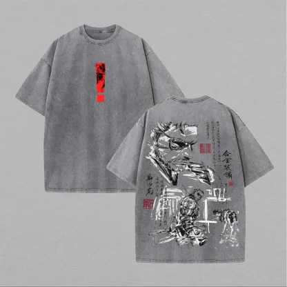 Metal Gear Solid Solid Snake Unisex Washed T-Shirt 