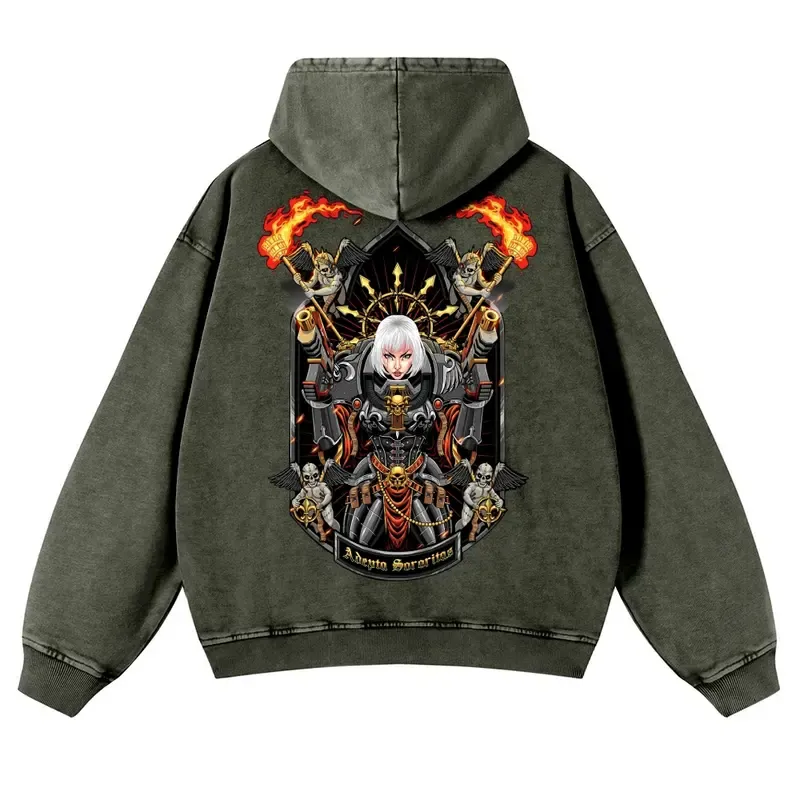 Warhammer 40k Vintage Unisex Washed Hoodies 