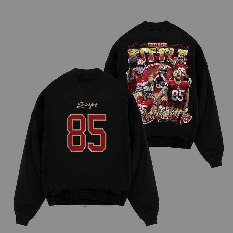 George Kittle | Casual Washed Tee & Hoodie & Sweatshirt