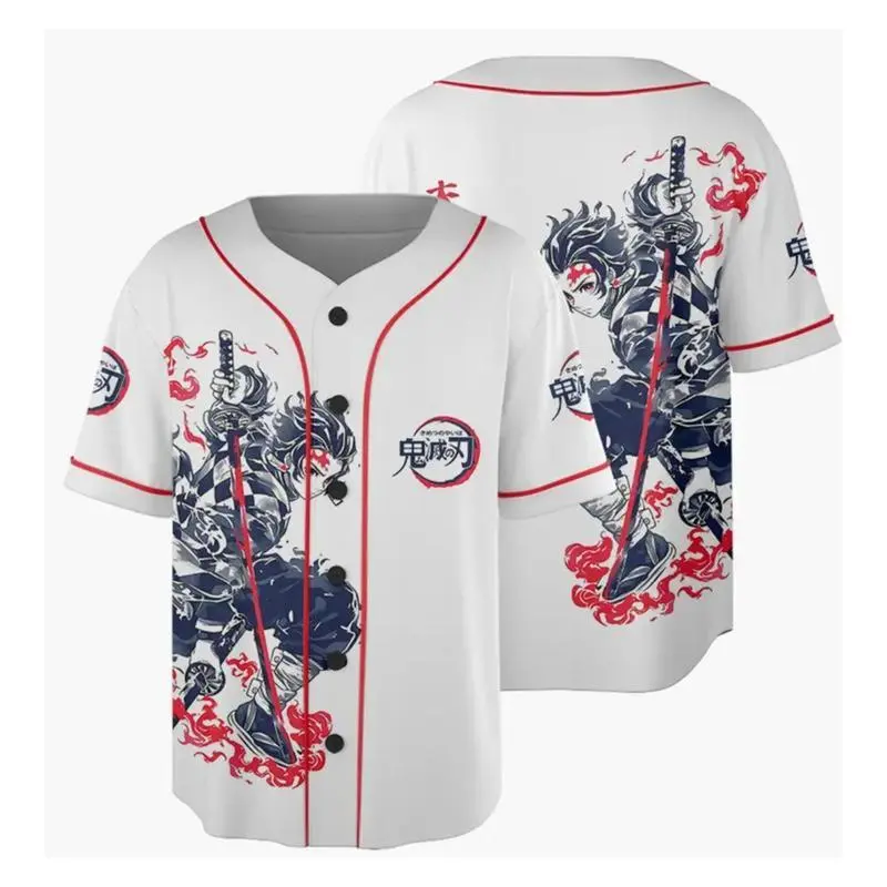 Demon Slayer Tαnjiro Nezukο Baseball Jersey 