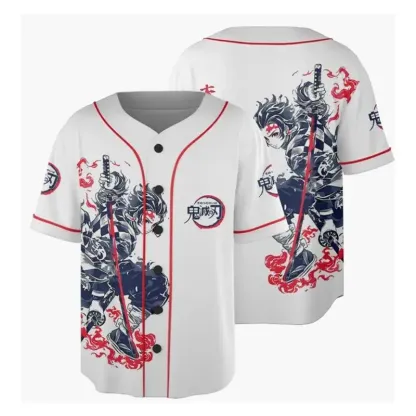 Demon Slayer Tαnjiro Nezukο Baseball Jersey 
