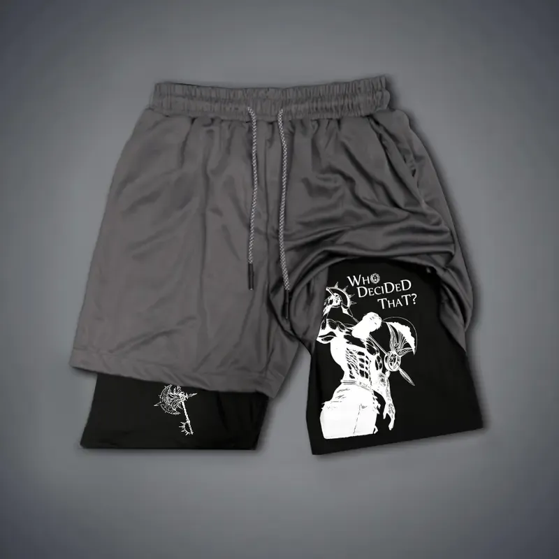 Seven Deadly Sins Print Men's Fitness Shorts