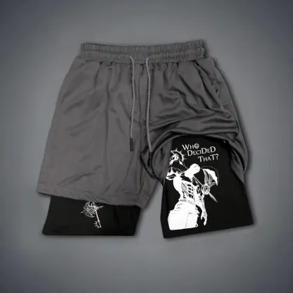 Seven Deadly Sins Print Men's Fitness Shorts