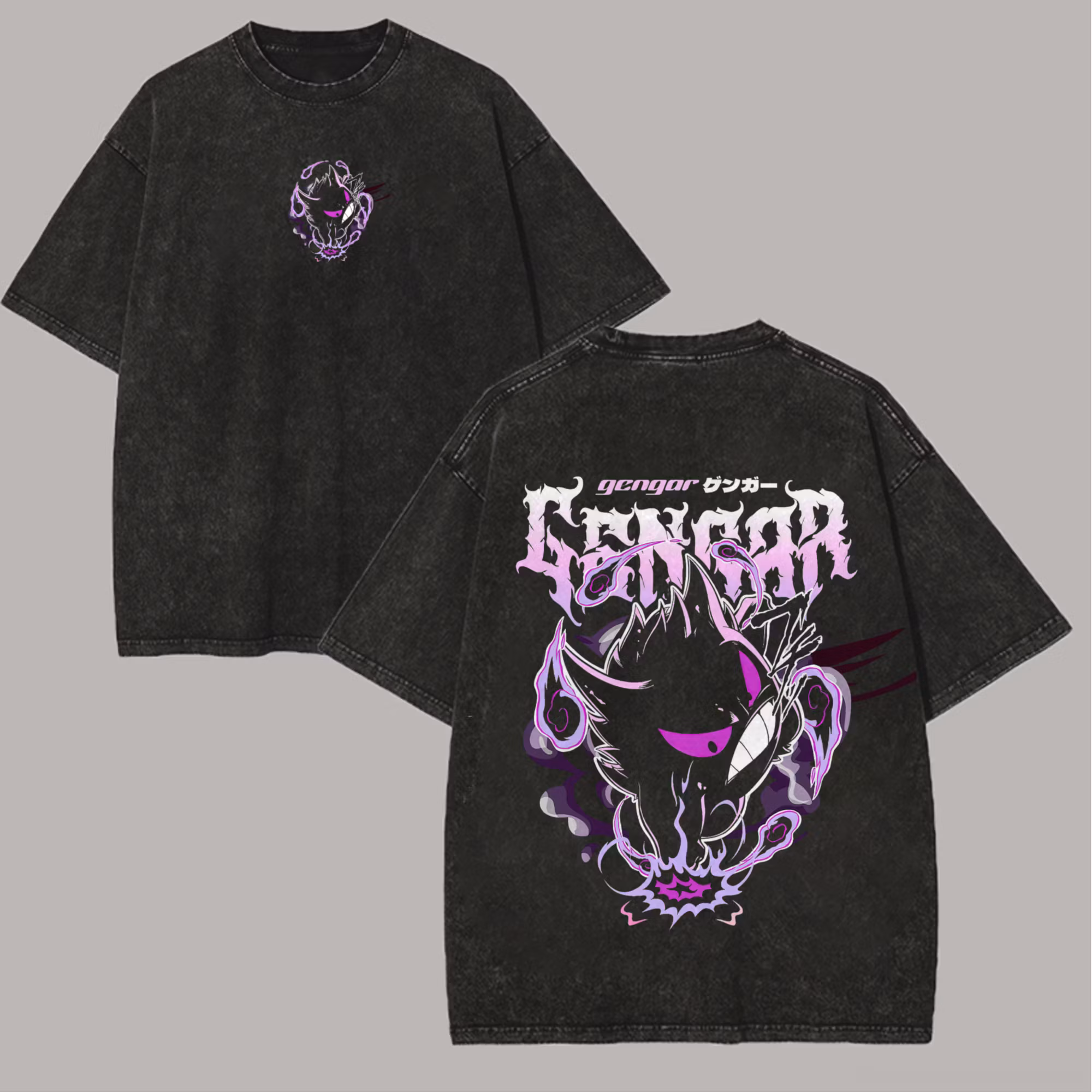 Gengar Vintage Unisex Washed T-Shirt