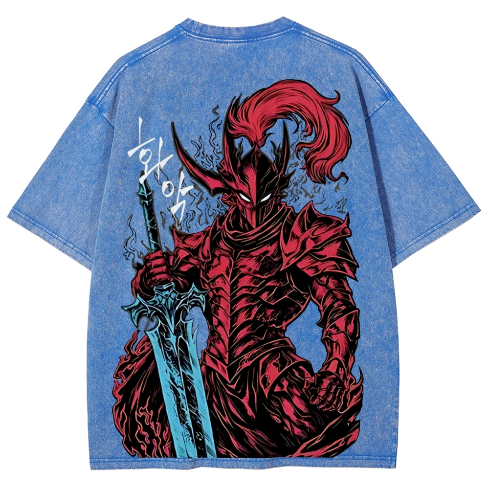 Igris Solo Leveling Vintage Unisex Washed T-Shirt