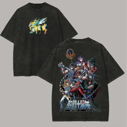 Saint Seiya Printed Unisex Washed T-Shirt