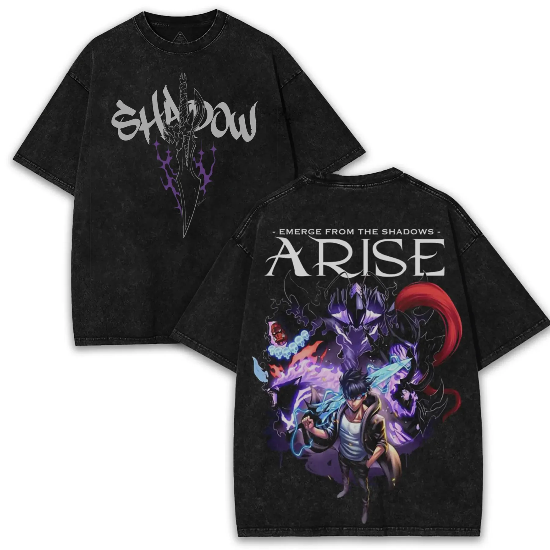 ARISE Solo Leveling Printed Unisex Washed T-Shirt
