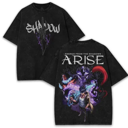 ARISE Solo Leveling Printed Unisex Washed T-Shirt