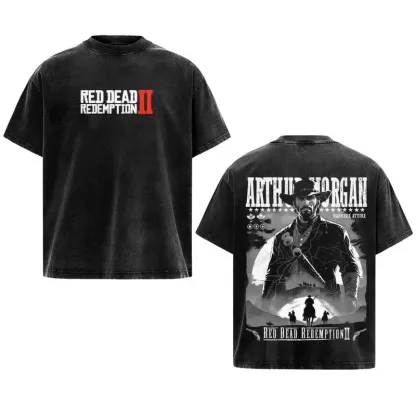 Red Dead Redemption II Arthur Morgan Vintage Unisex Washed T-Shirt