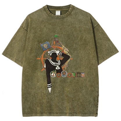 Josuke Higashikata JoJo's Bizarre Adventure  Printed Unisex Washed T-Shirt