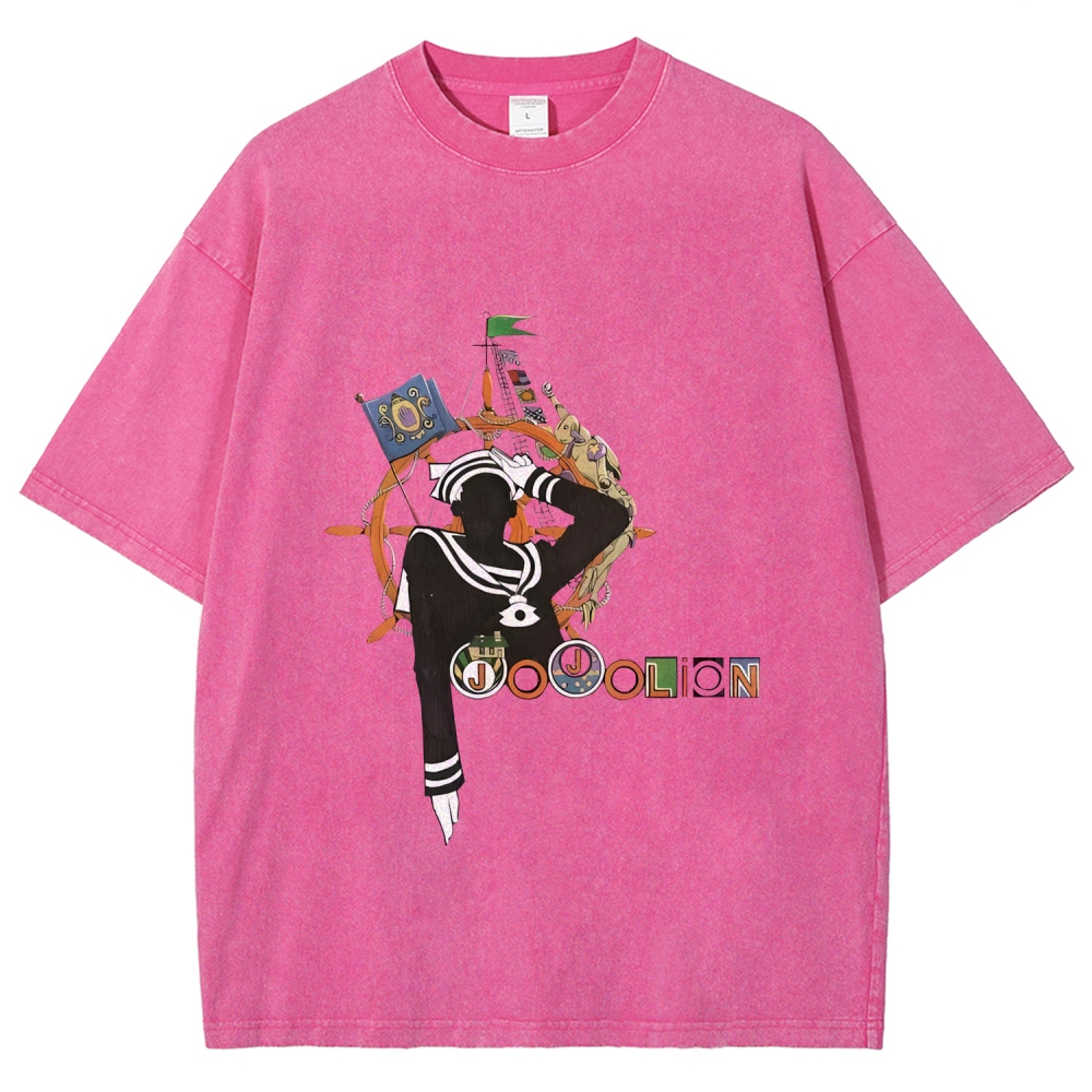 Josuke Higashikata JoJo's Bizarre Adventure  Printed Unisex Washed T-Shirt