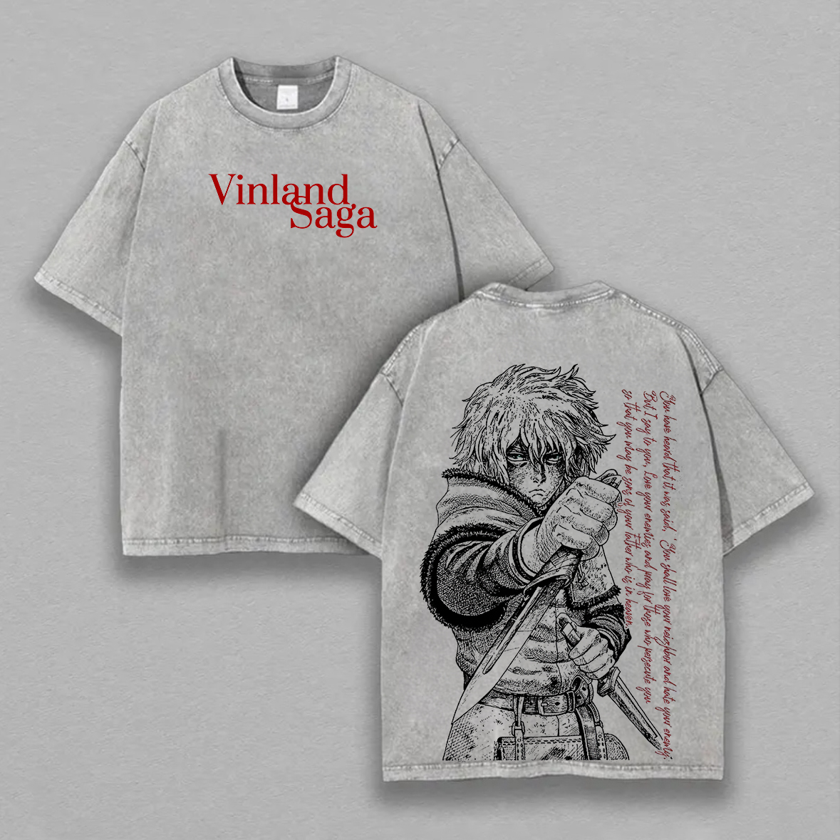 Vinland Saga Printed Unisex Washed T-Shirt