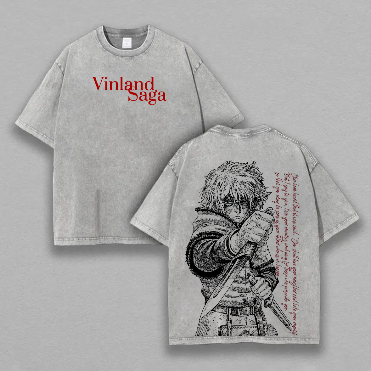 Vinland Saga Printed Unisex Washed T-Shirt