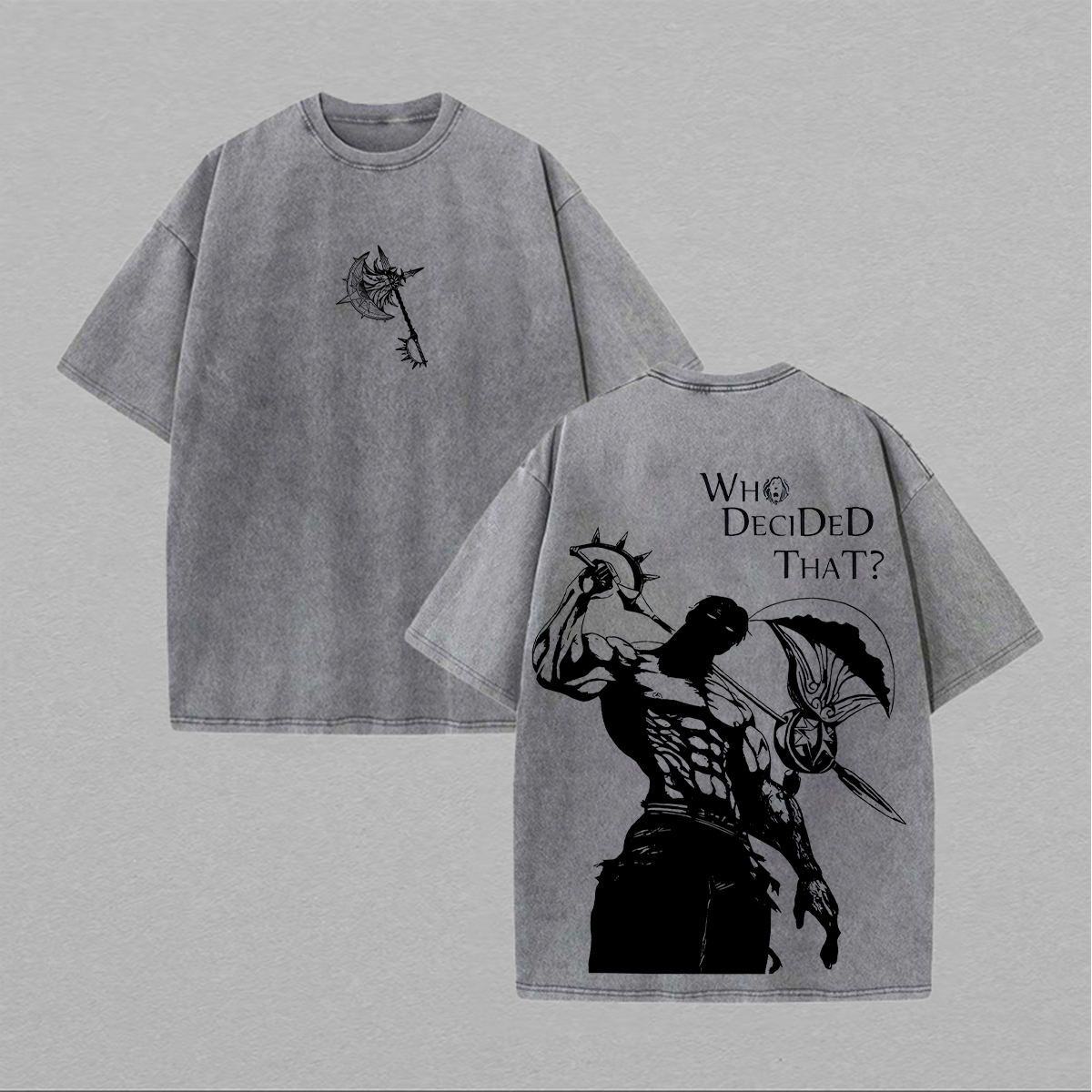 Seven Deadly Sins Escanor Printed Unisex Washed T-Shirt