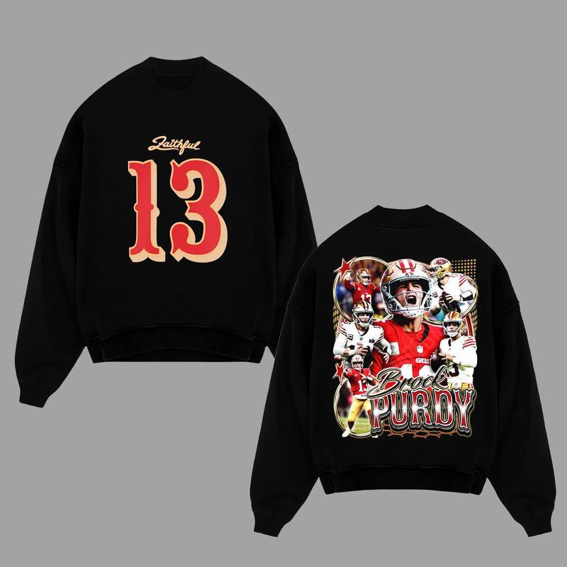 Brock Purdy | Casual Washed Tee & Hoodie & Sweatshirt