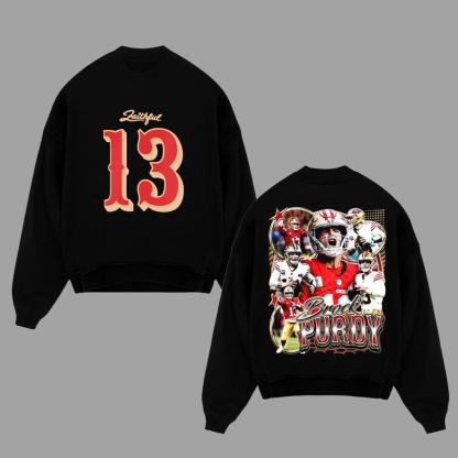 Brock Purdy | Casual Washed Tee & Hoodie & Sweatshirt