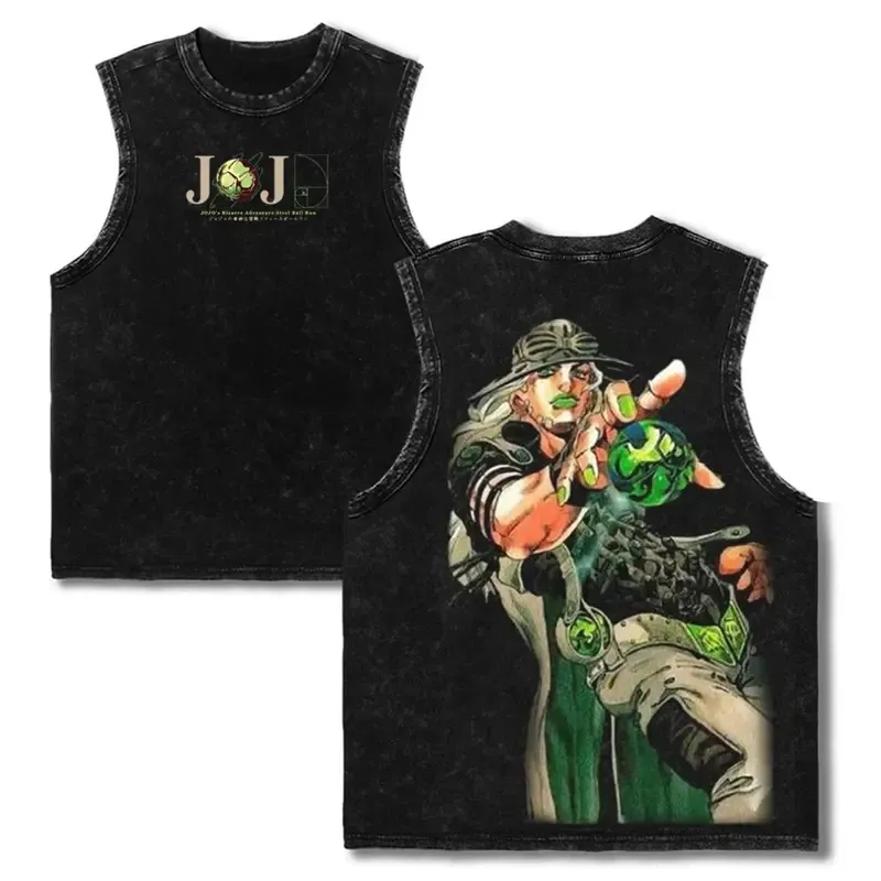 JoJo's Bizarre Adventure Vintage Unisex Washed T-Shirt