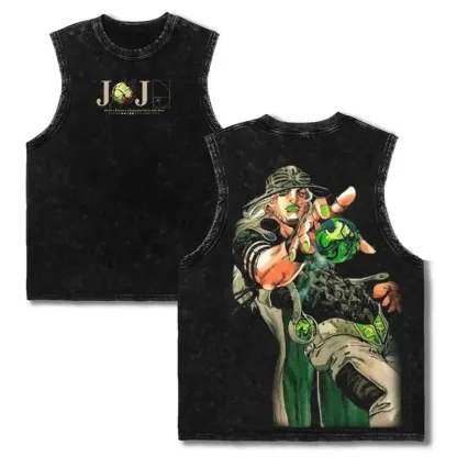 JoJo's Bizarre Adventure Vintage Unisex Washed T-Shirt