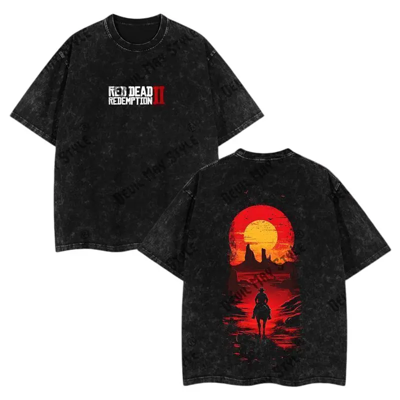 Red Dead Redemption II Vintage Unisex Washed T-Shirt